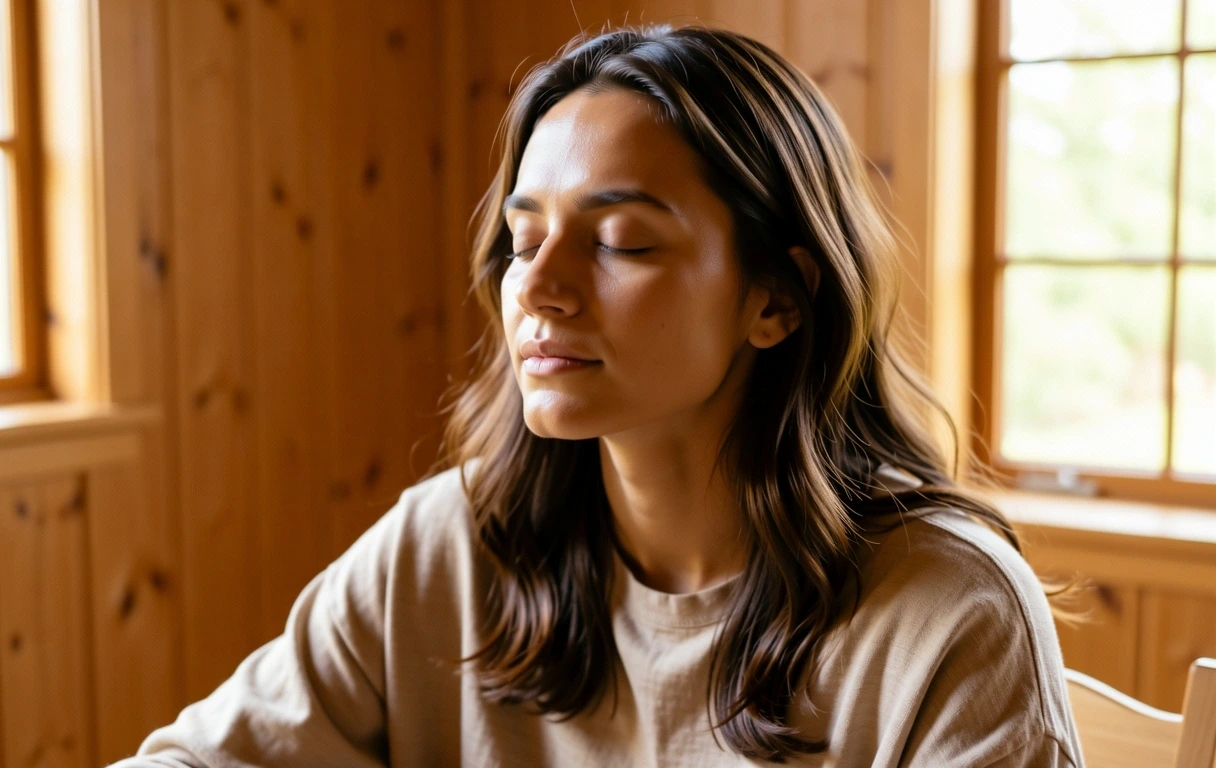 Serene moment of sound perception awareness